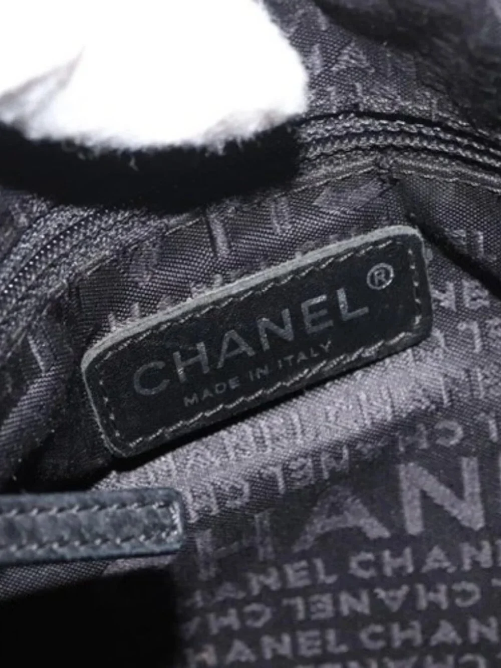 CHANEL Chain Shoulder Bag Lamb Skin Black CC Auth BA13139